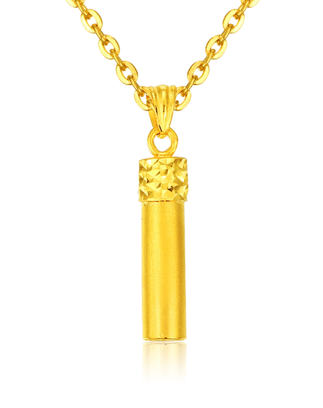 千足金金棍系列吊坠 渴望爱2.9g