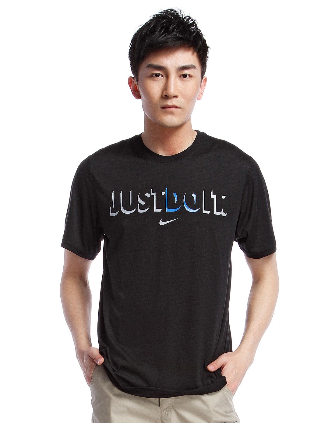 黑色短袖针织衫