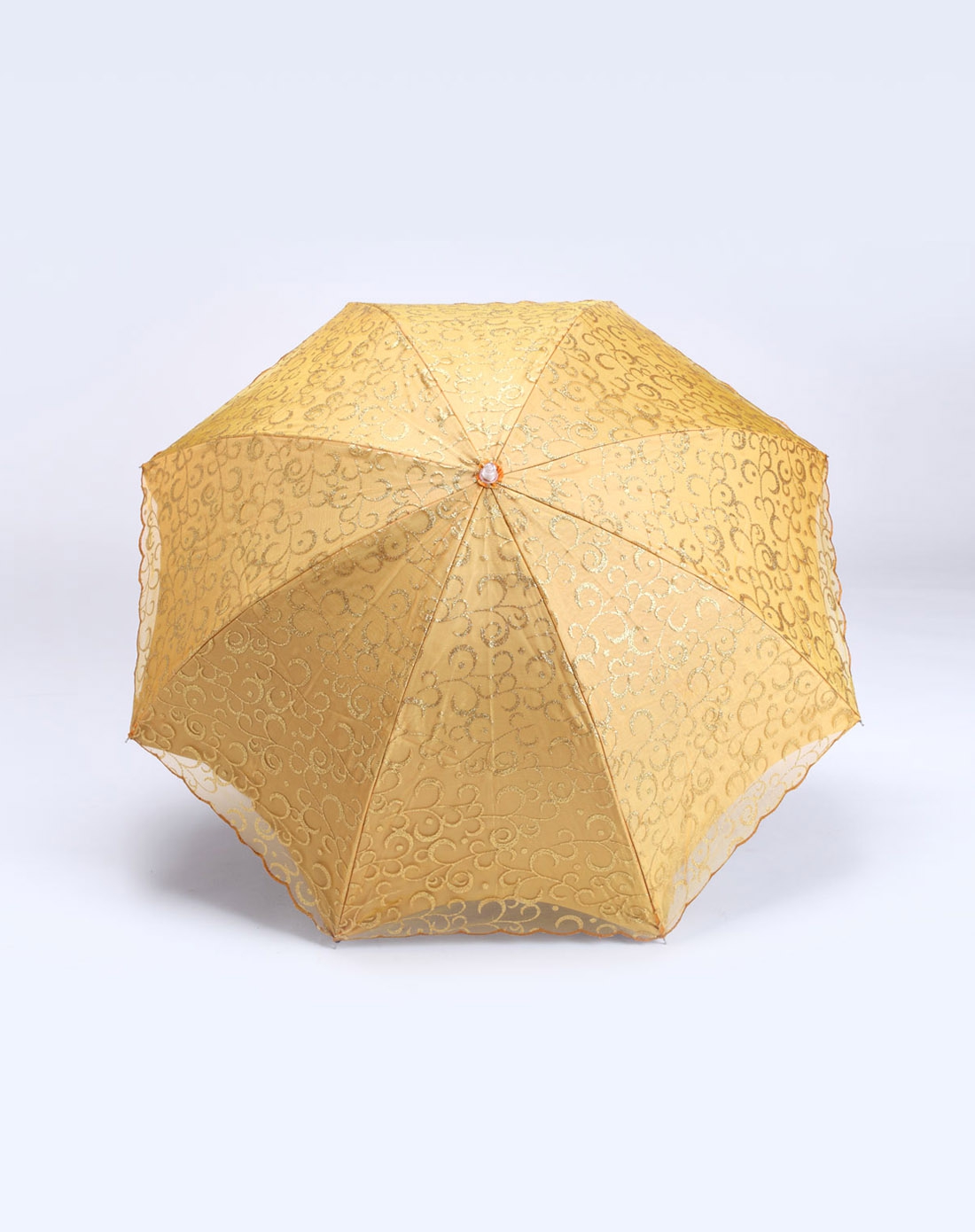 金色二折金色年华双层遮阳伞金色