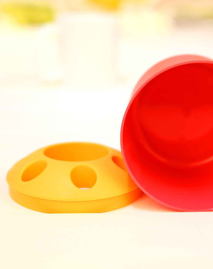 粉橙牙膏筒情侣牙具座多用途桶