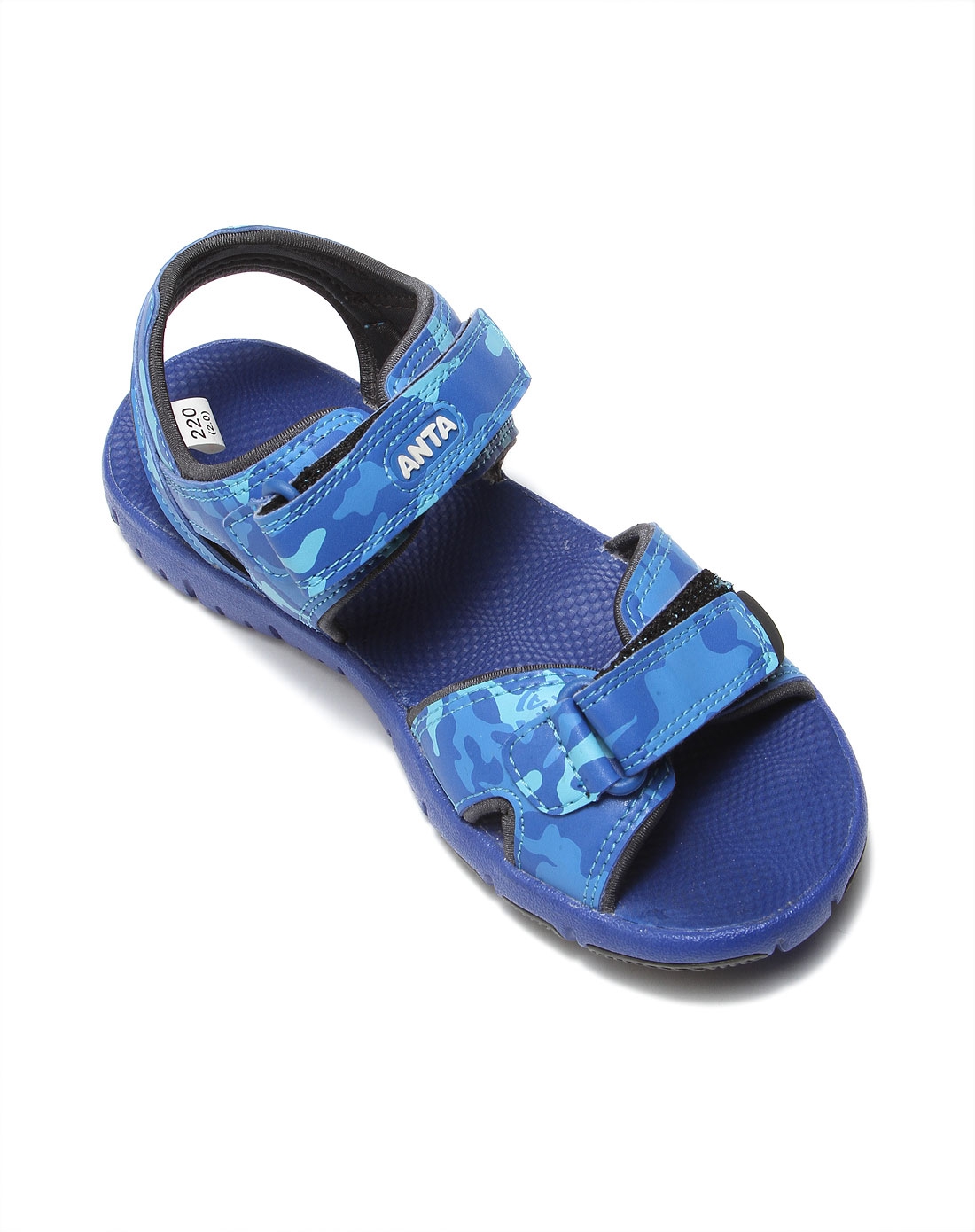 安踏anta儿童运动专场迷彩时尚男童款蓝色沙滩凉鞋31328965-1_唯品会
