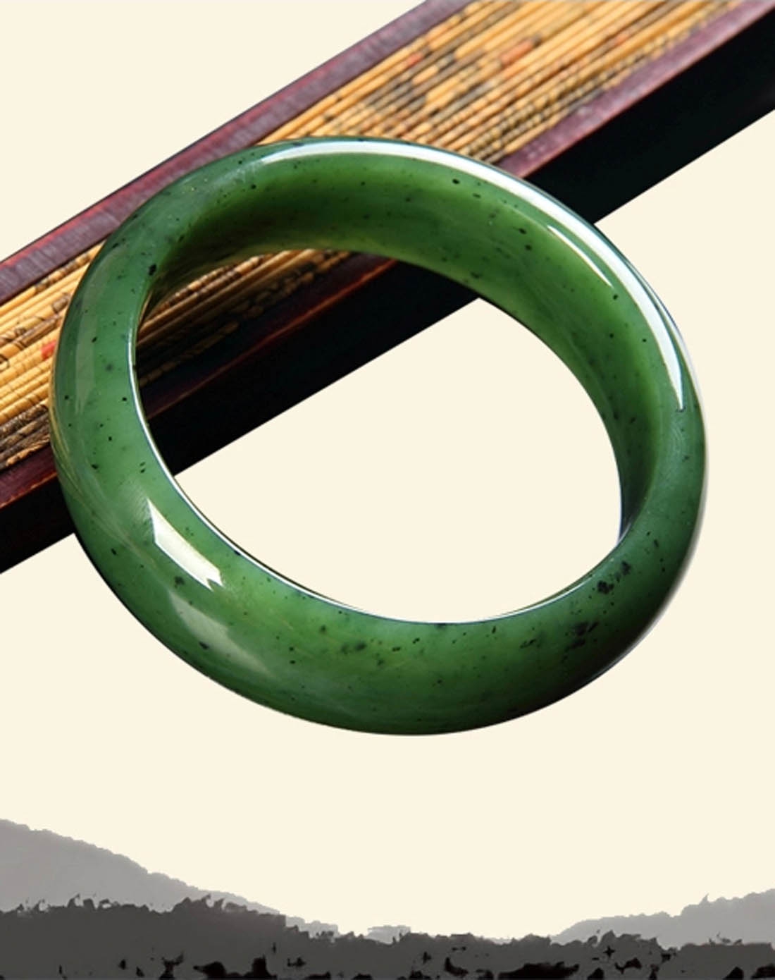 大号精品和田碧玉手镯