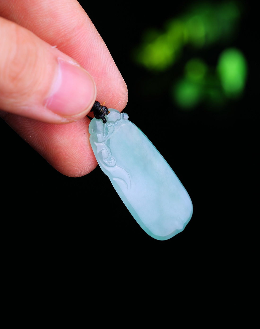 晶萃轩ching sui hin玉石贵重专场-高冰种精雕福瓜吊坠