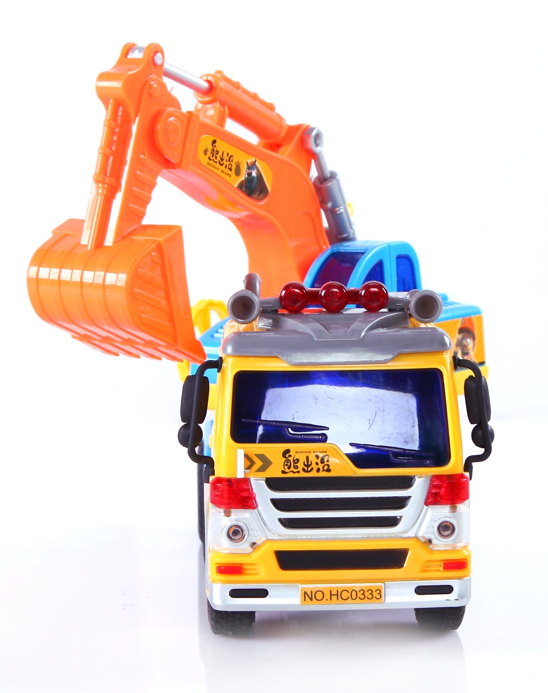 动漫夏日户外戏水玩具专场美高乐 熊出没惯性工程车钩机hc0333-5_唯品