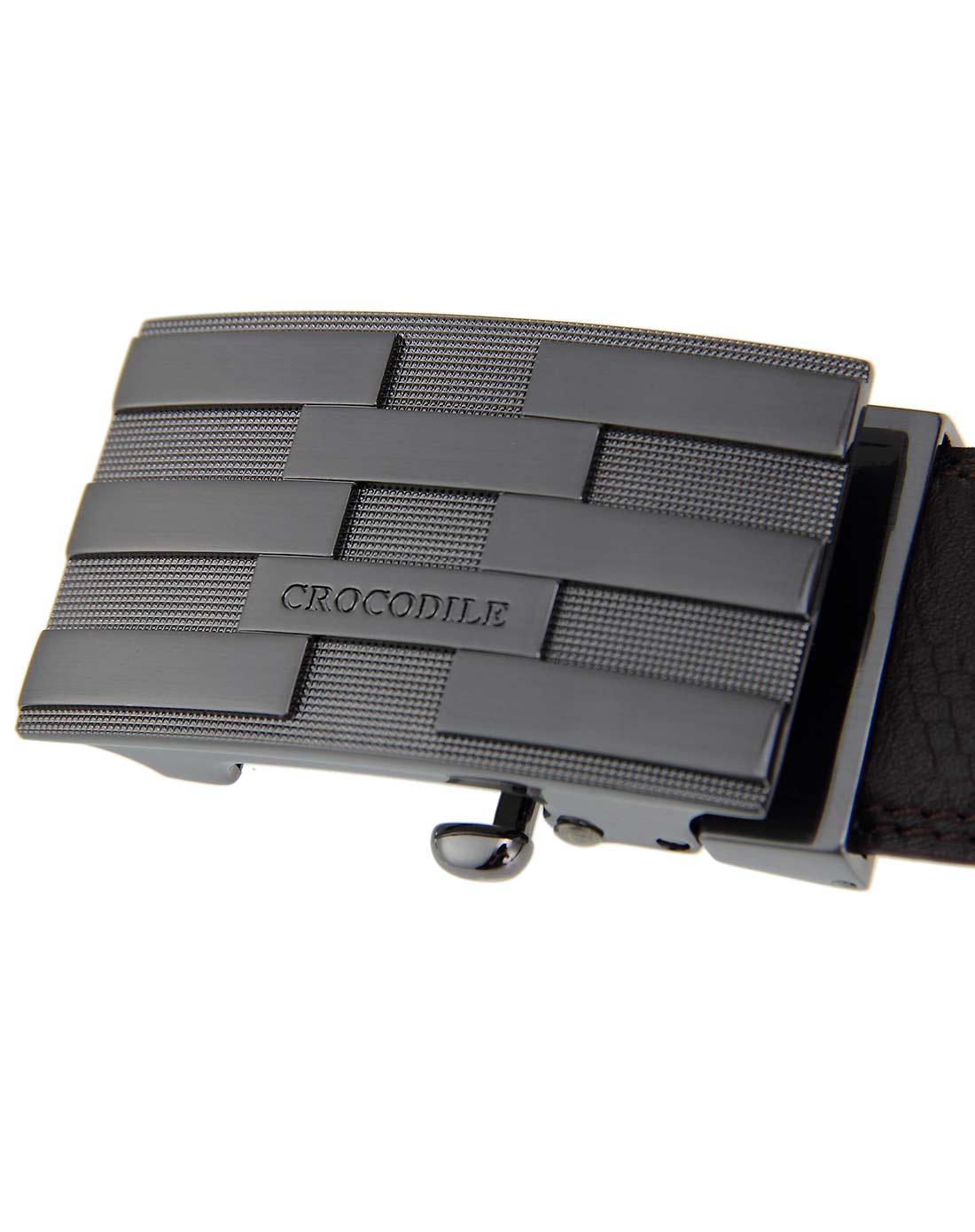 鳄鱼恤crocodile男女包男款啡色牛皮时尚大气自动扣皮带13212045-03