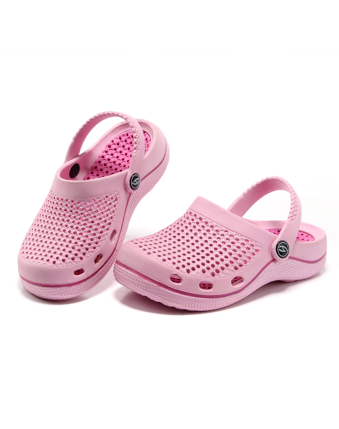 女童浅粉夏季儿童洞洞鞋