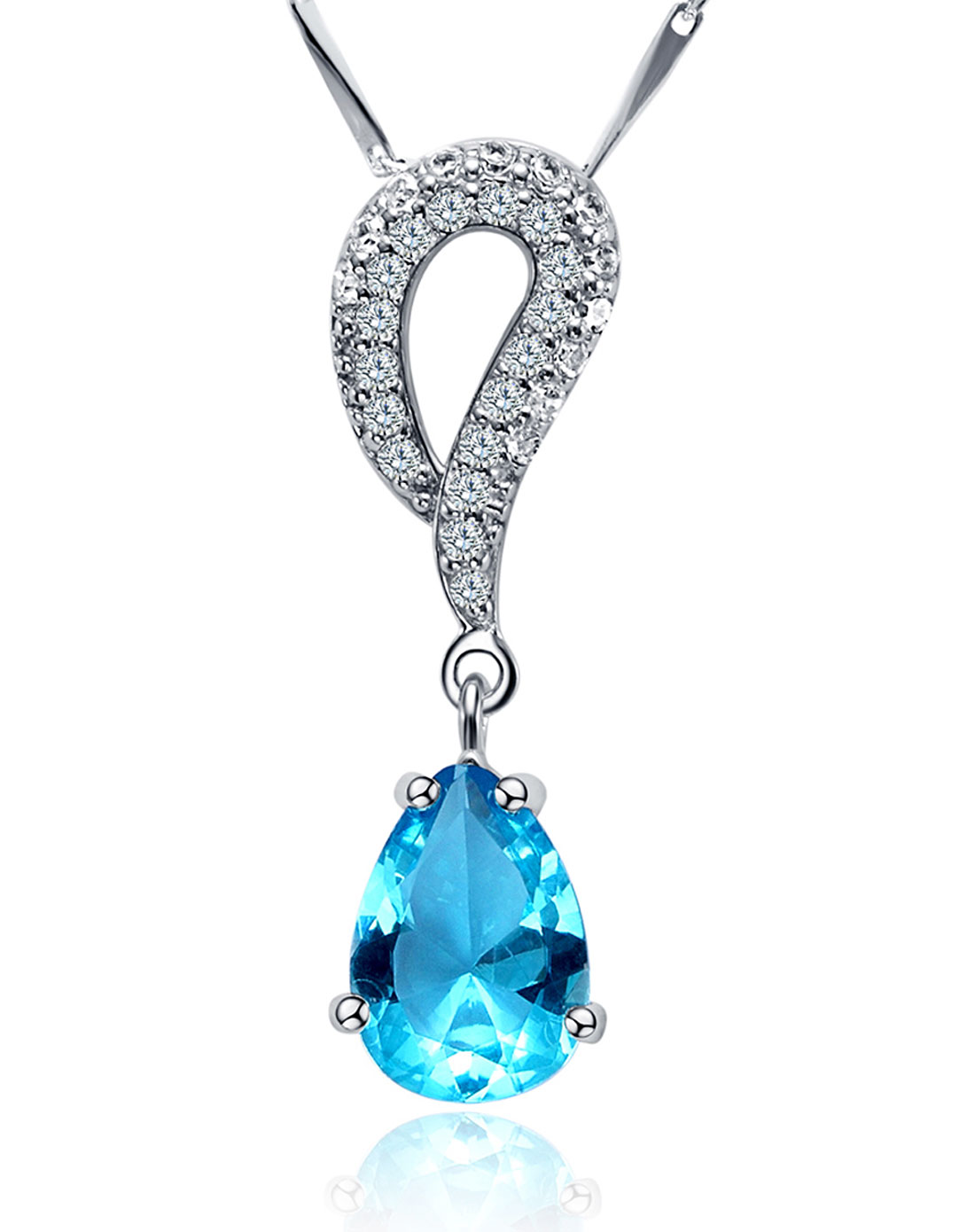 s925银闪亮吊坠-海之泪(赠送项链一条)