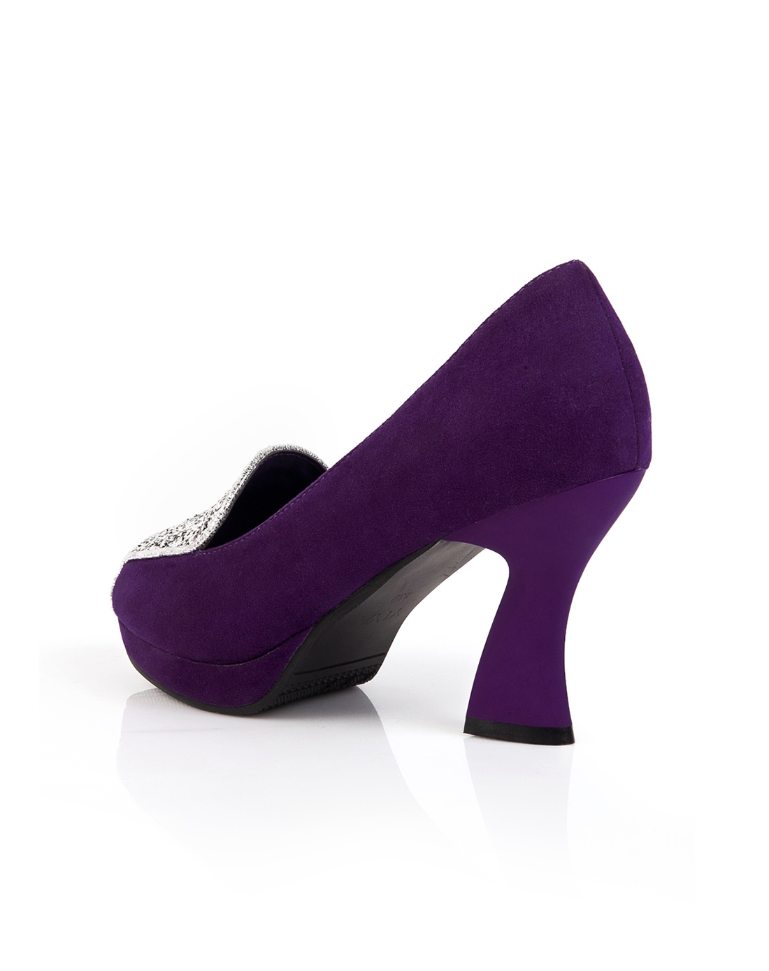 14年新款女款紫色反绒鱼嘴高跟女士凉鞋