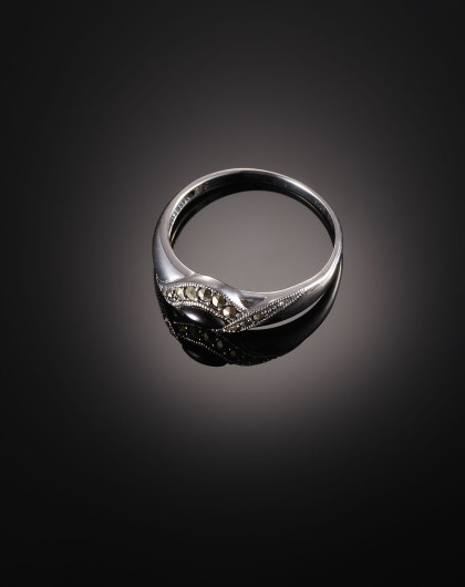 复古黑玛瑙戒指-惠质莲心