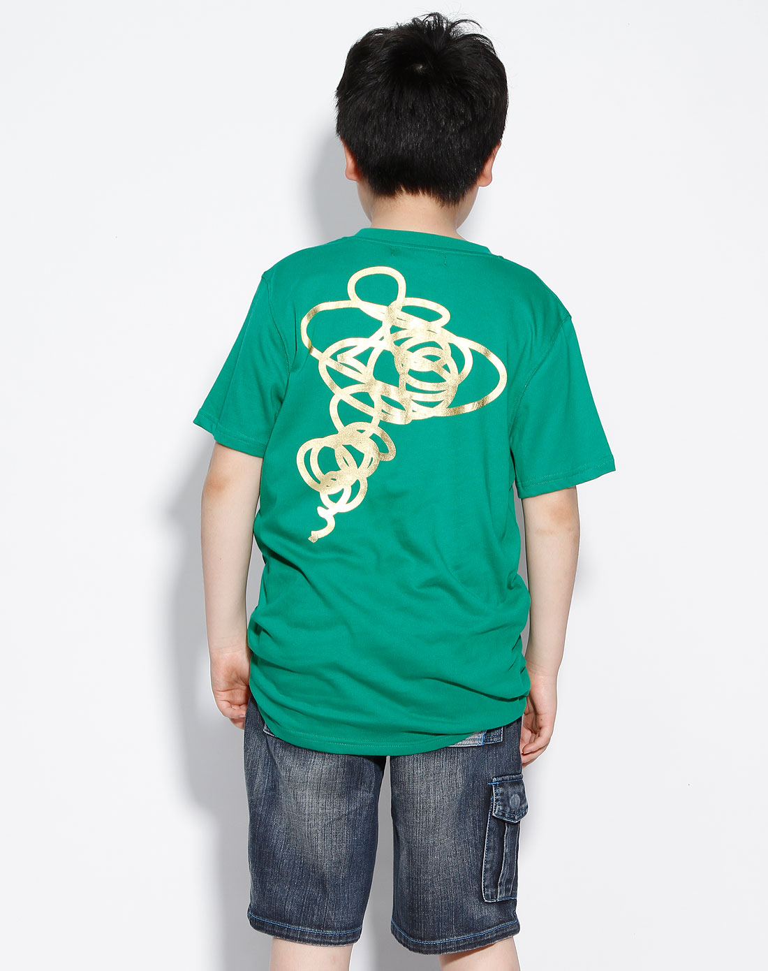 阿童木astro boy童装专场-中性鲜绿tetsuwanatom沉思圆领t恤