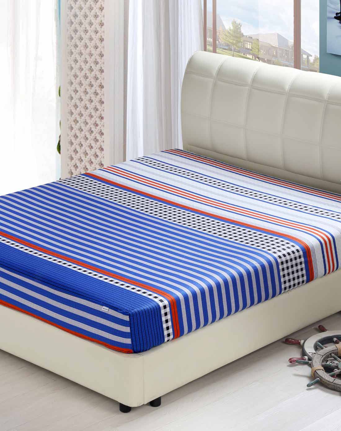 1.5m床笠式床单-假日风情150*200 30cm