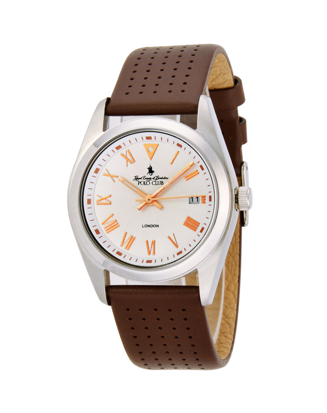 polo club中性棕色圆形手表pl024-280br_唯品会