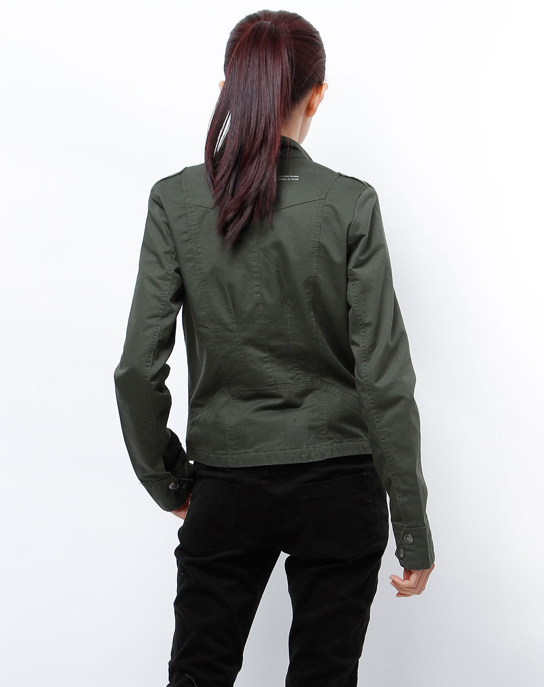 东方骆驼女灰绿色轻便个性长袖外套7075070-灰绿_唯品会