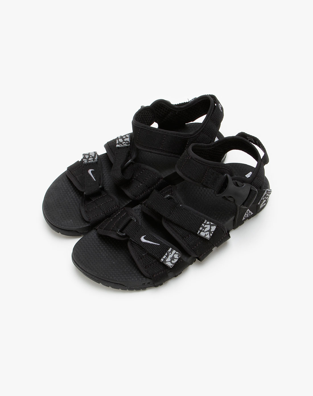 耐克nike-男装专场-男款黑/灰色时尚印纹运动凉鞋