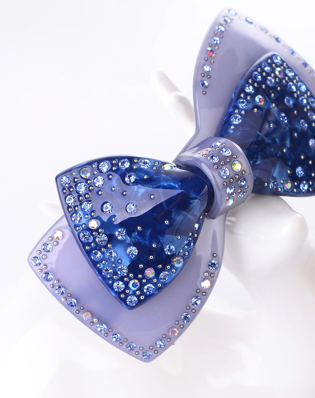 优雅蝴蝶结蓝色发夹