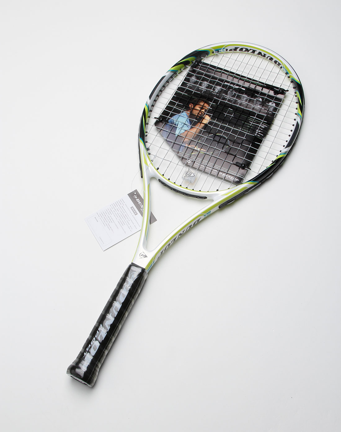 邓禄普dunlop&史莱辛格slazenger中性绿/白色网球拍(有线)675265_唯品
