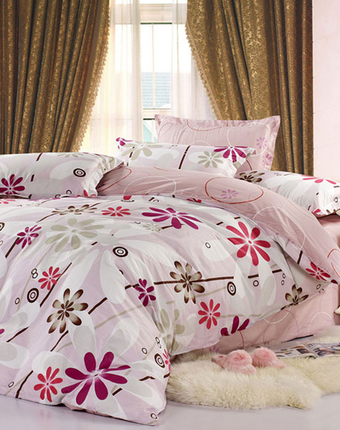 全棉斜纹印花四件套盛世繁华1.