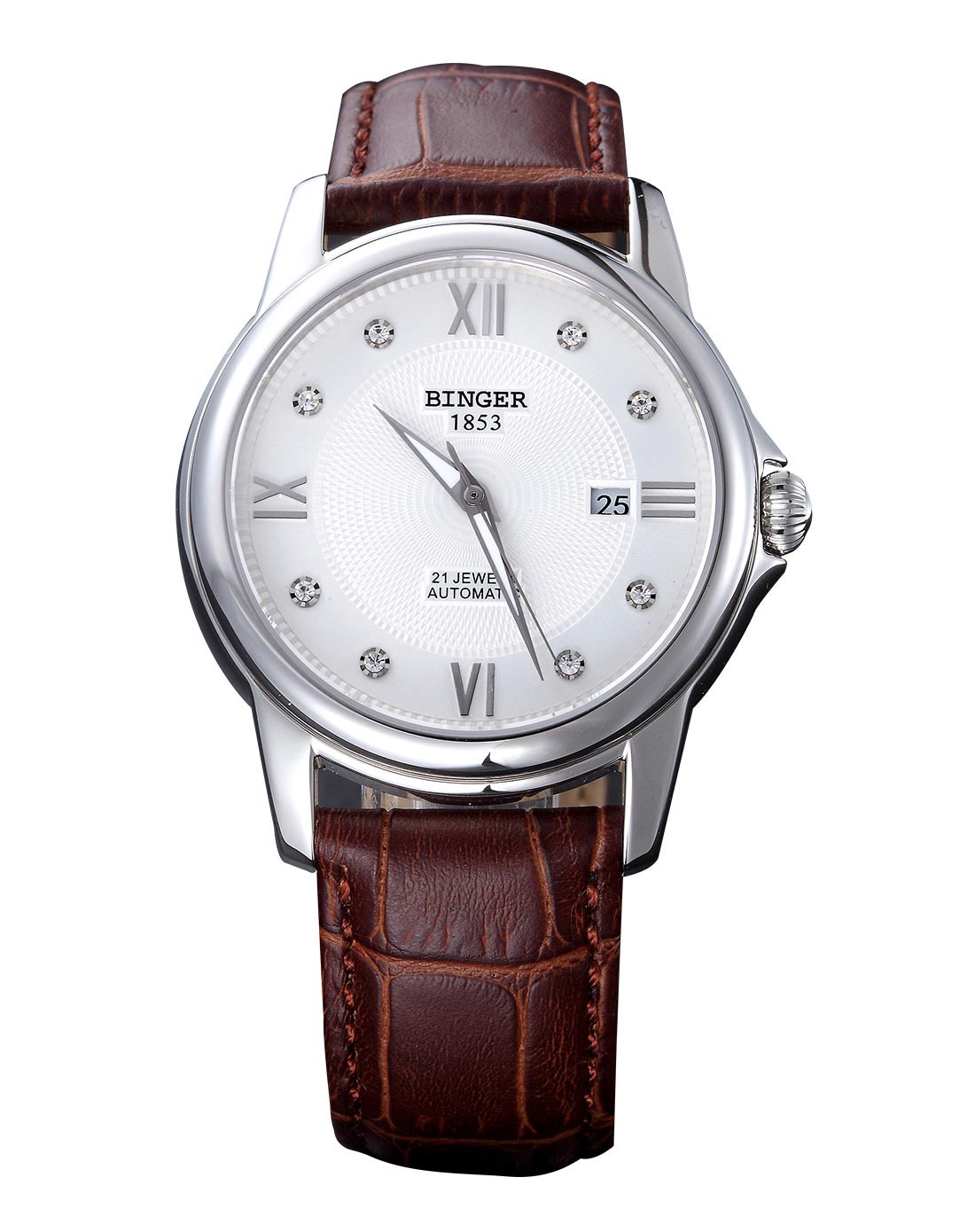 宾格binger手表专场 > 皮带白盘机械女款