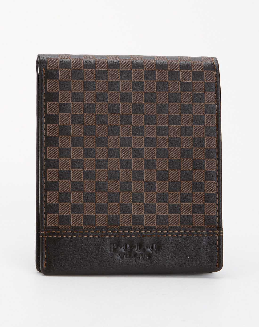 保罗威特polo villae男士配件专场-啡色格子时尚钱包