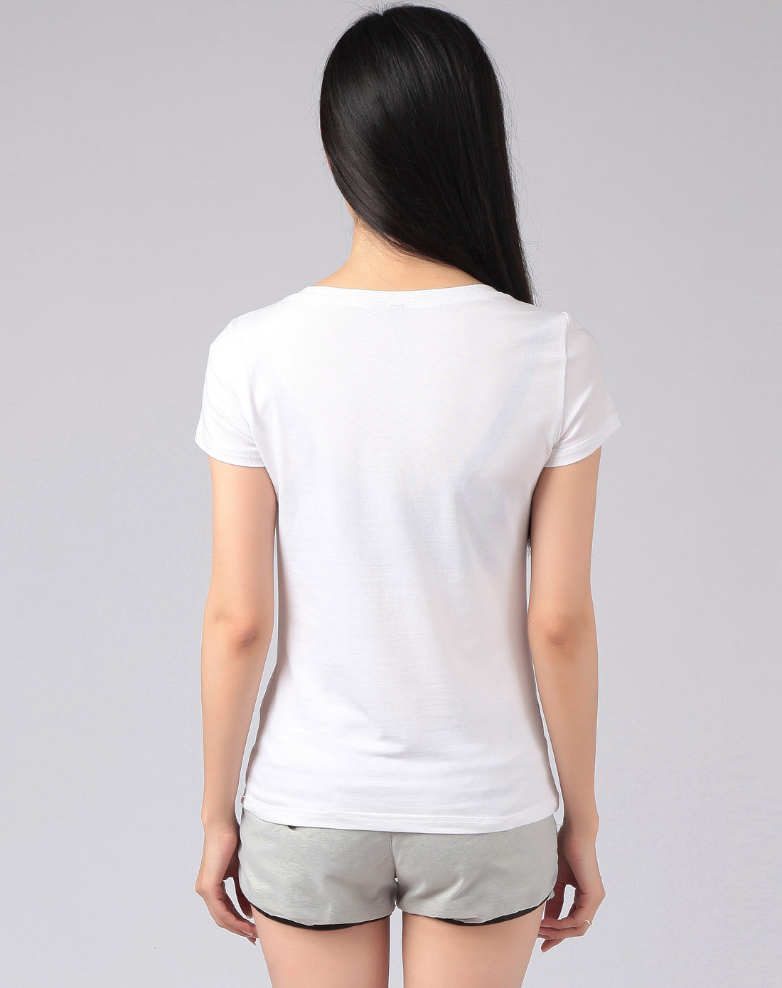 超婕缌chaosions女装专场 > 女白底眼镜猫圆领t恤