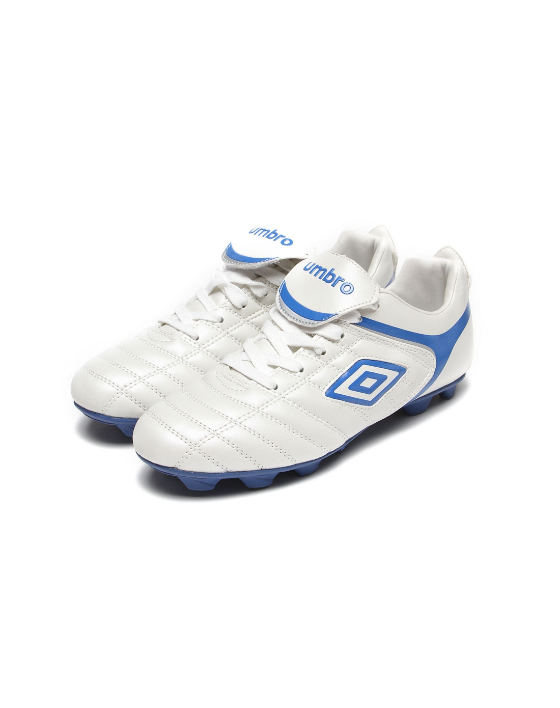 茵宝umbro 男款彩蓝配白色足球鞋 防滑爆发力好