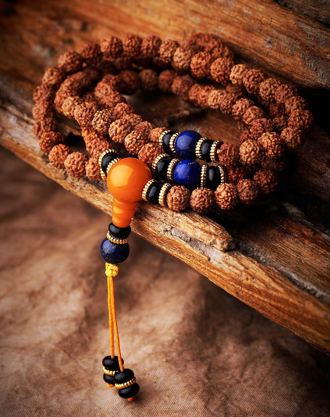 印度进口.野生新料原籽金刚五瓣菩提手串