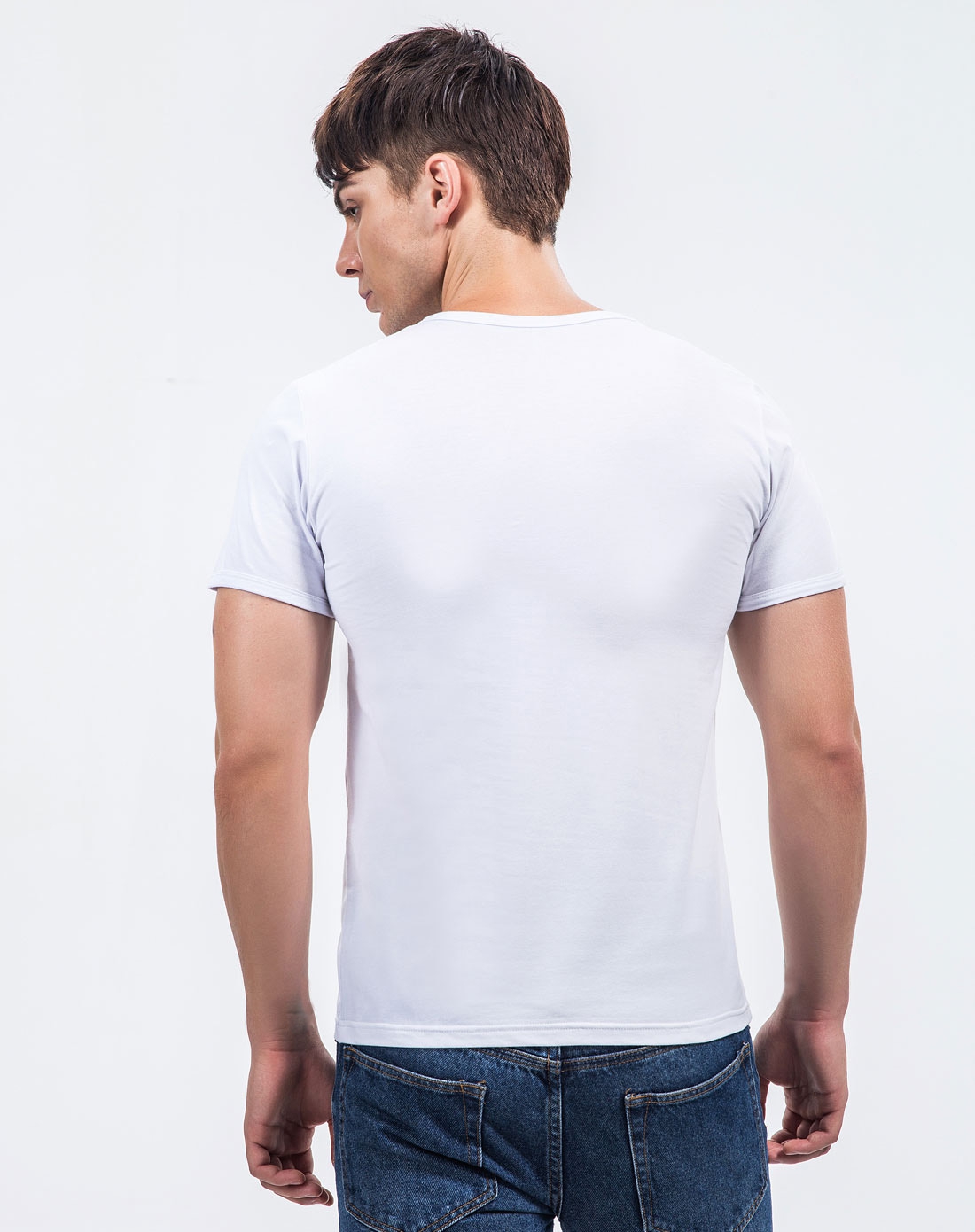 袋鼠daishu男士内衣专场男白色莱卡棉圆领素色短袖t恤2303001_唯品会