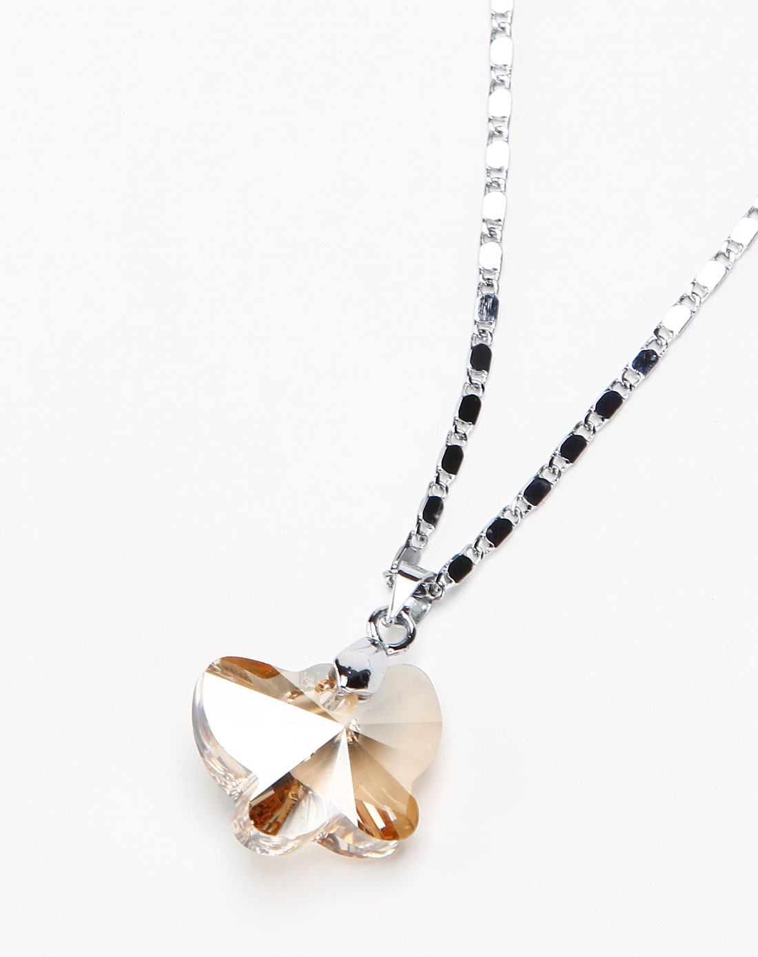 女款香槟色施华洛水晶元素项链