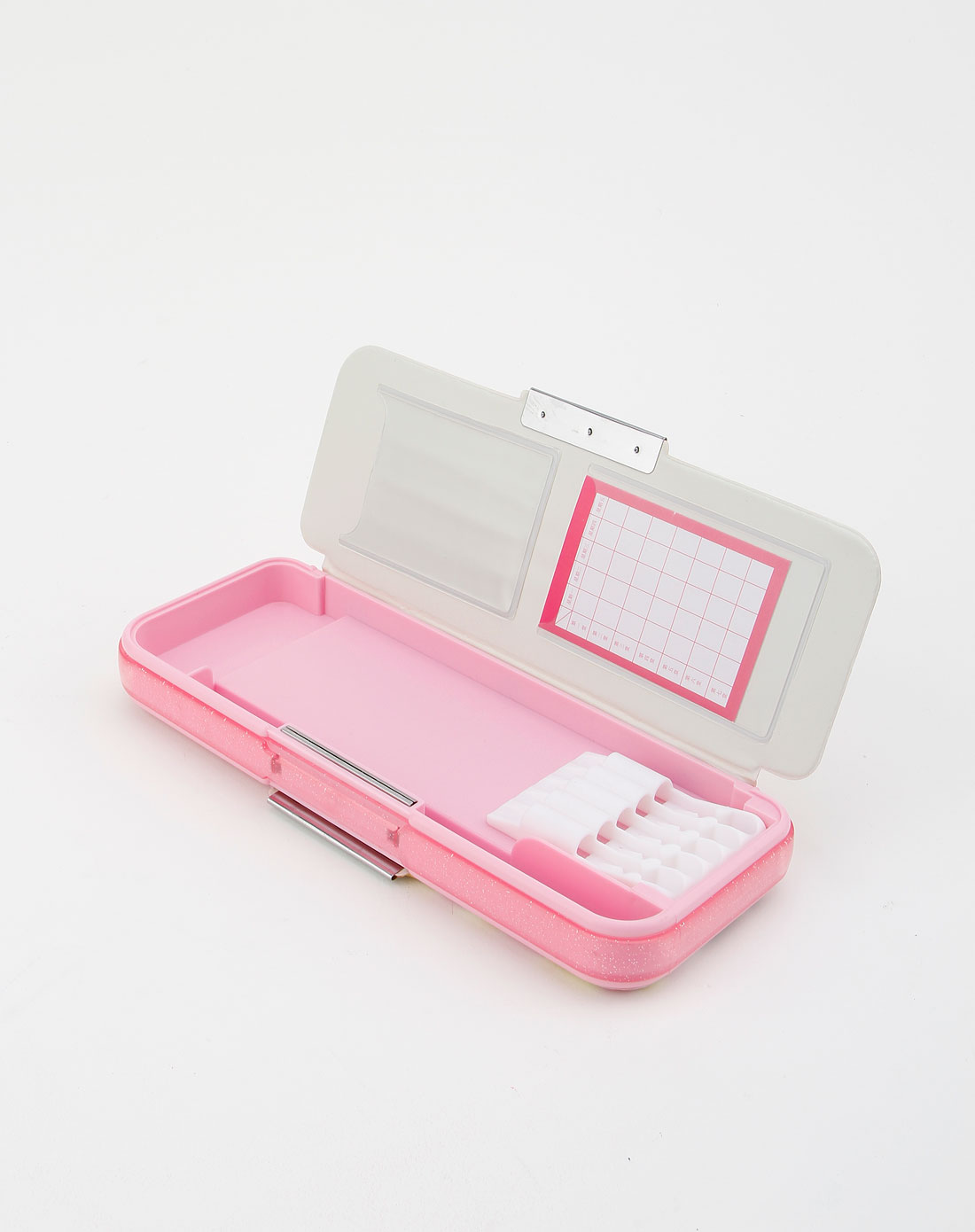 迪士尼disney 女童粉红色公主印花二开笔盒-g730