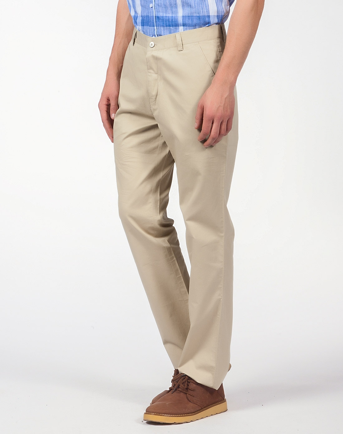 男士休闲百搭米黄色薄款休闲裤