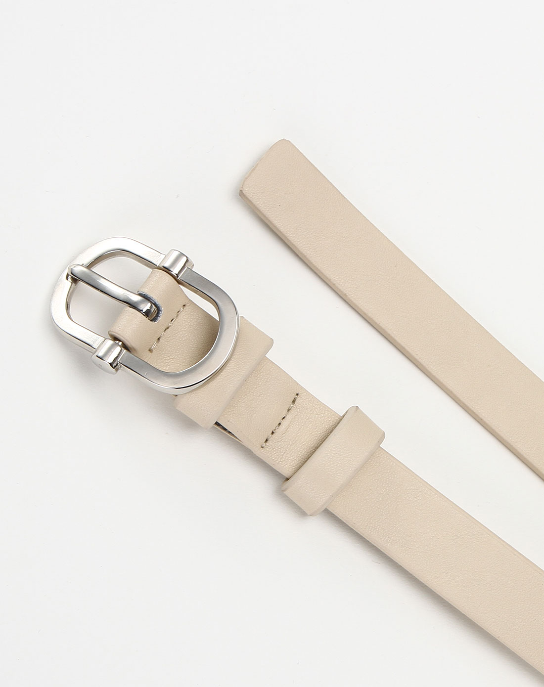 女款浅杏纯色双围腰带