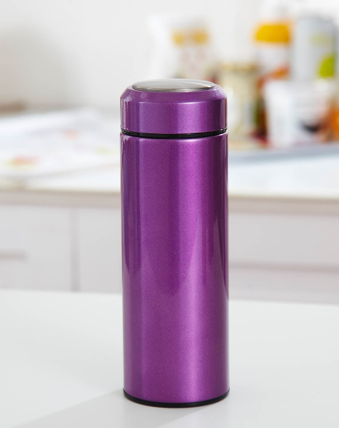 360ml欧式真空不锈钢保温杯-紫色