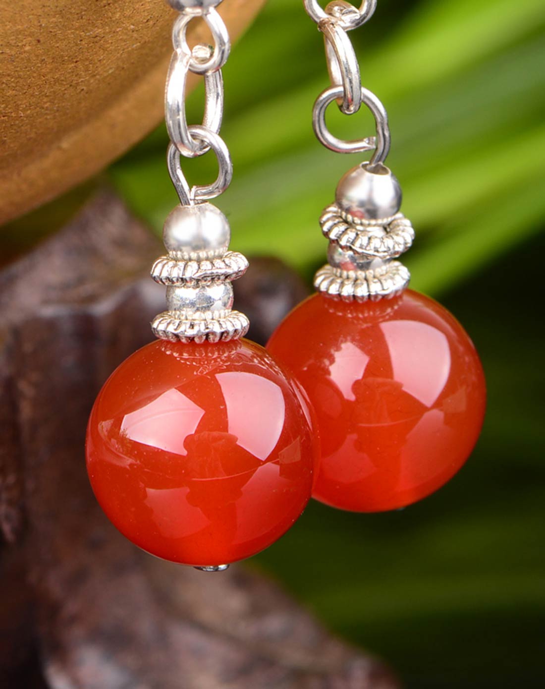 绝代佳人红玛瑙时尚耳环附证书