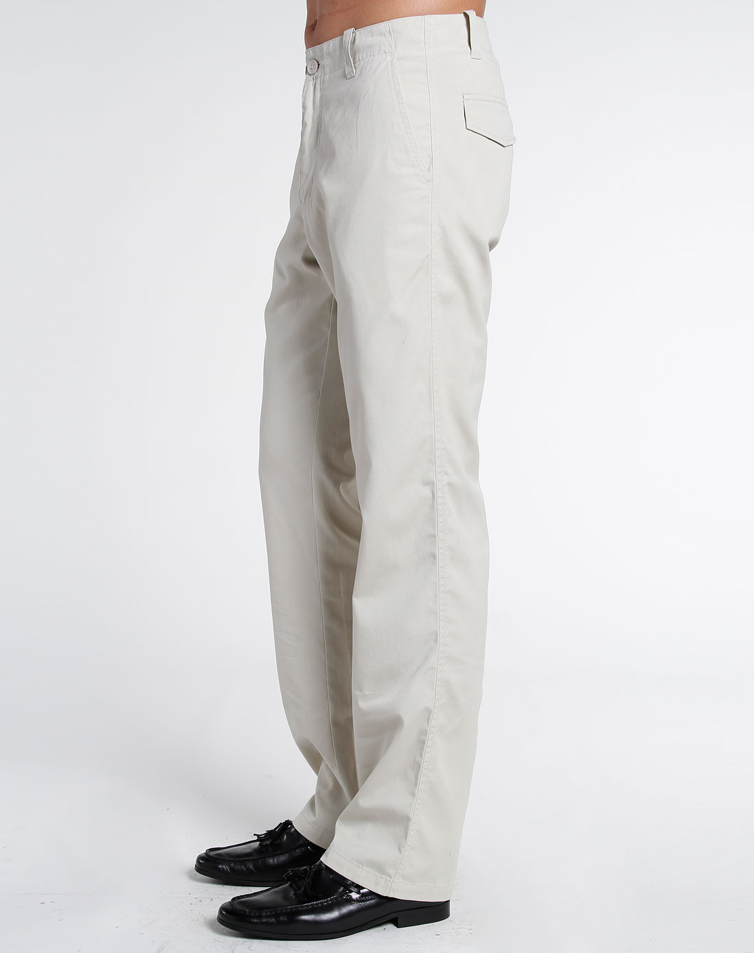 米灰色休闲长裤