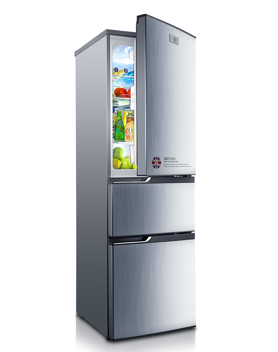 skg电器192升三门电冰箱 双蒸发器制冷skg3550_唯品会
