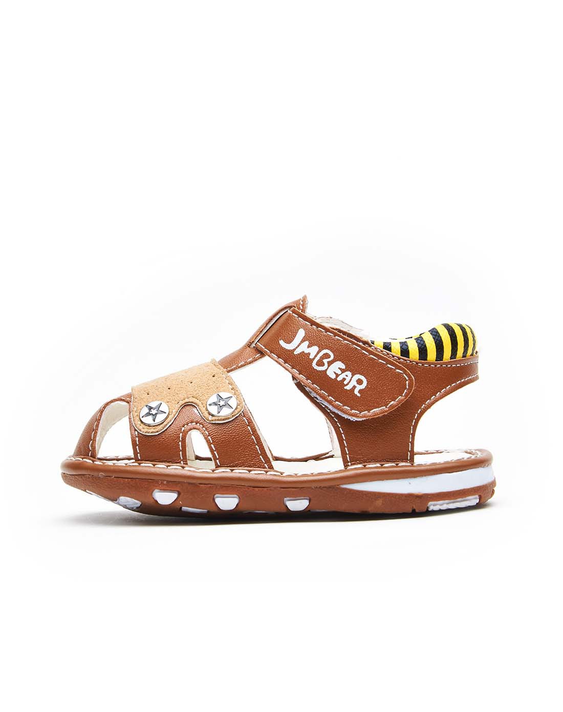 杰米熊男童棕色舒适凉鞋