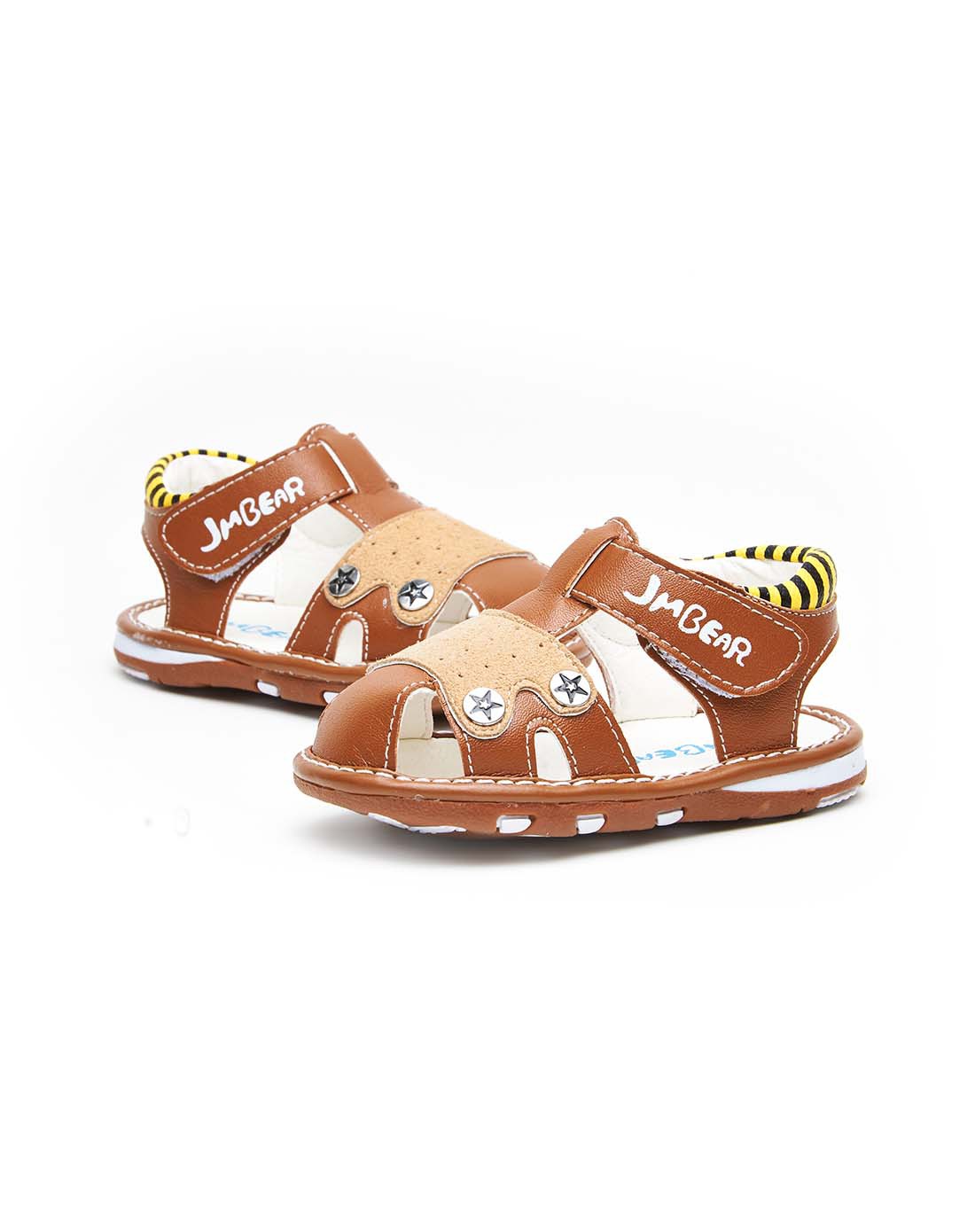 杰米熊男童棕色舒适凉鞋
