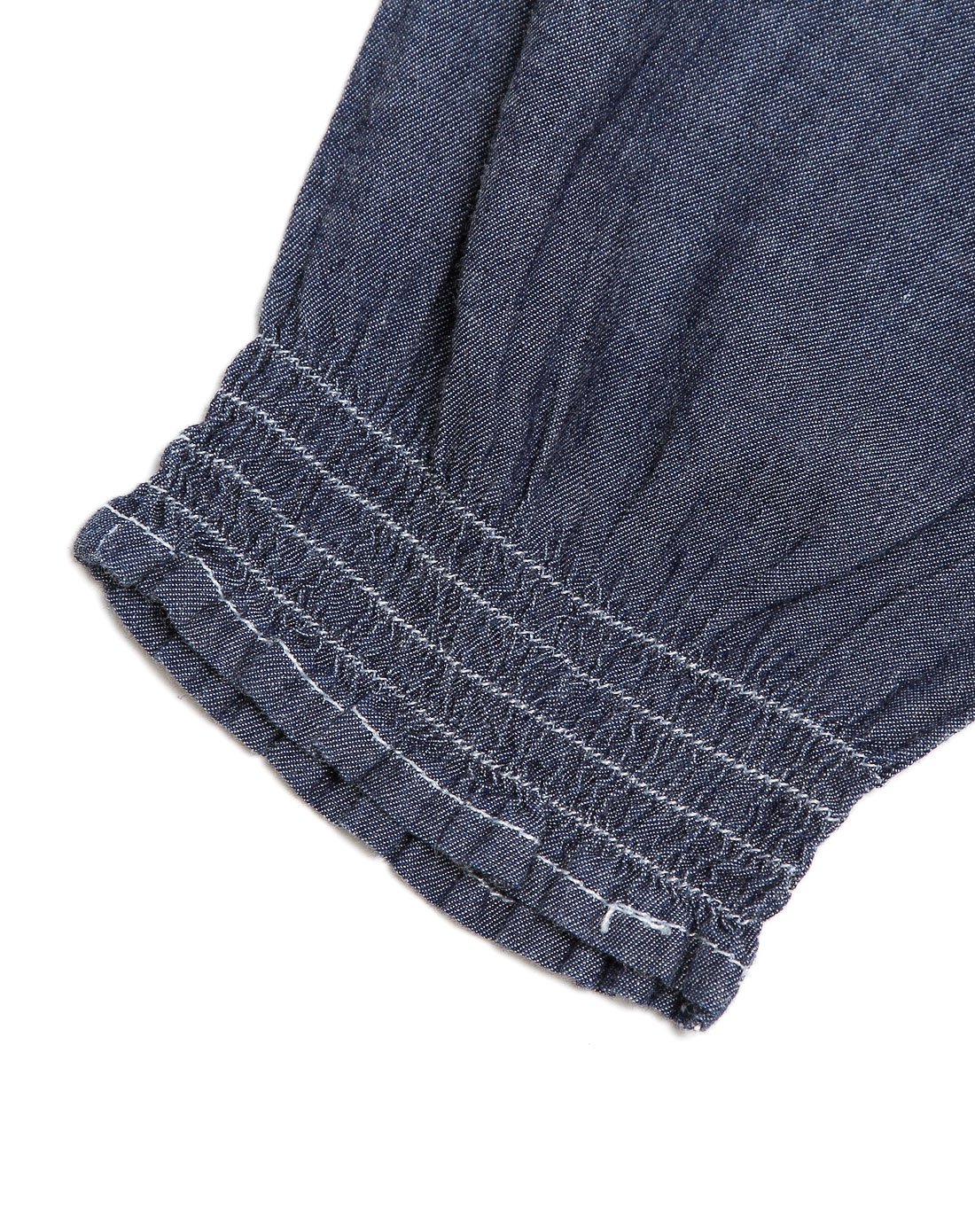 女童百搭浅藏蓝色牛仔长裤