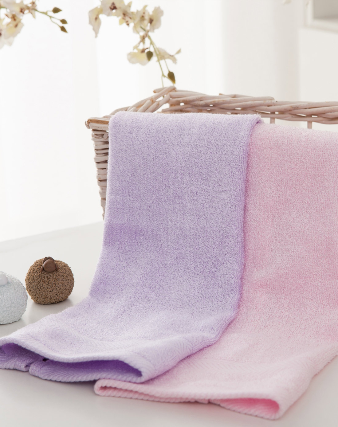 竹印象 2入幼童款竹纤维毛巾(紫色)