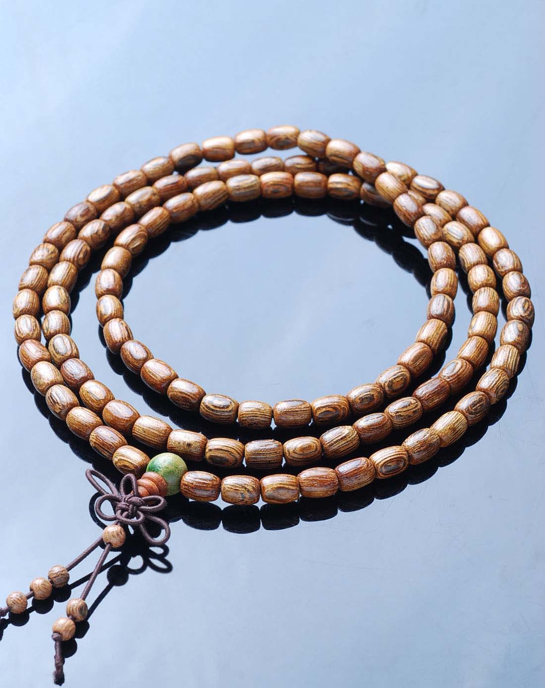 崖豆木鼓珠108粒长手串6mm