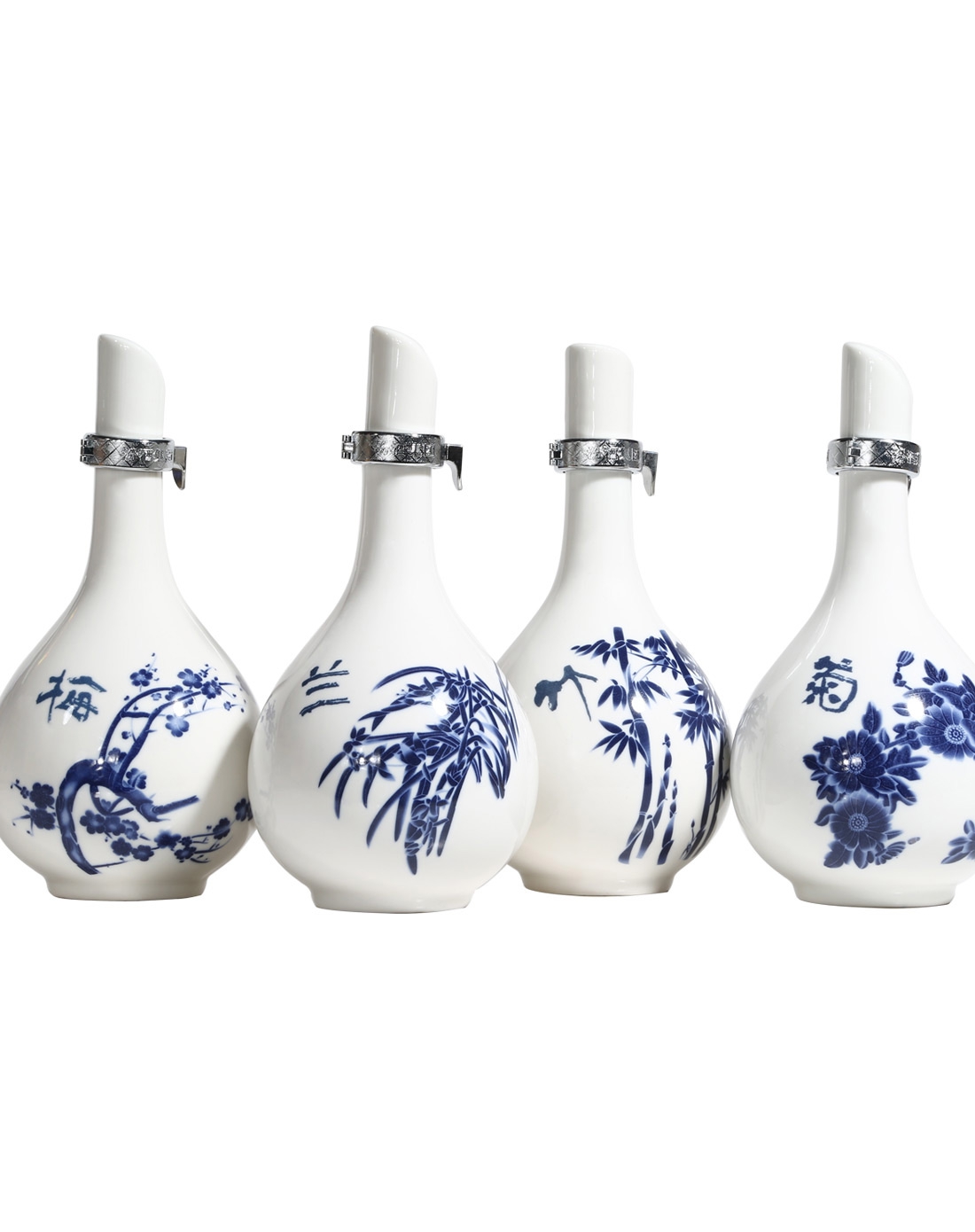 杏花村梅兰竹菊整套4瓶52°清香型白酒4*475ml