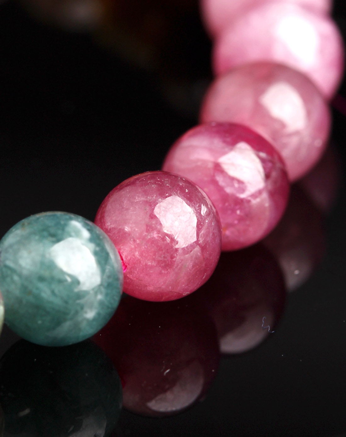 天然多色碧玺圆珠手链 幻梦 附证书