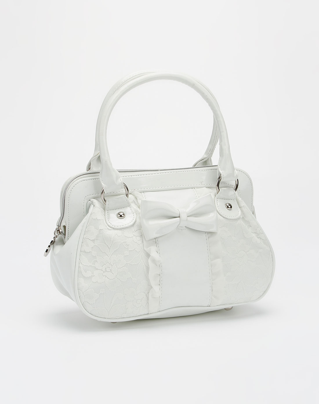 女款白色气质手拎包