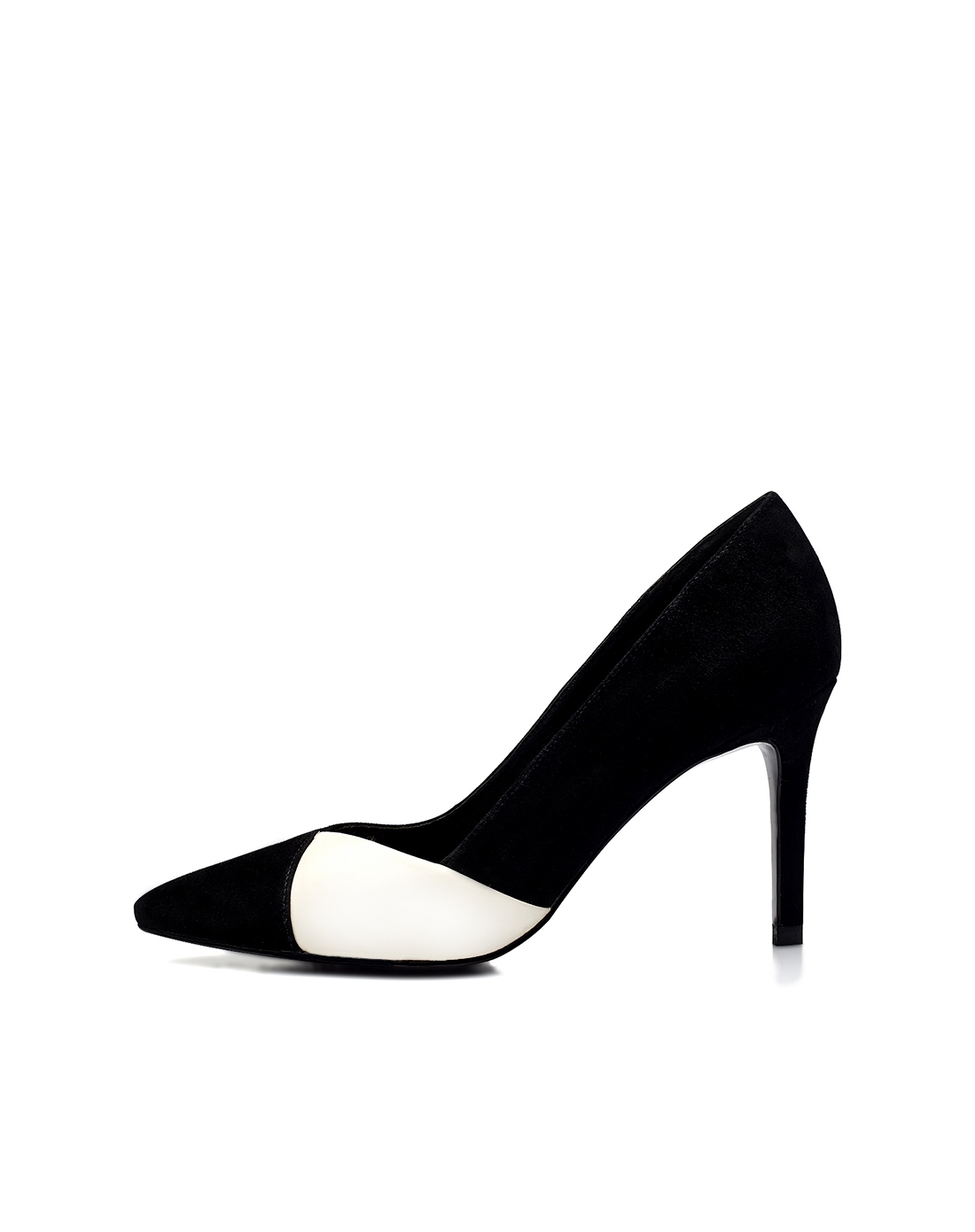 烫feverish黑白拼接羊猄高跟鞋cd147989-504_唯品会