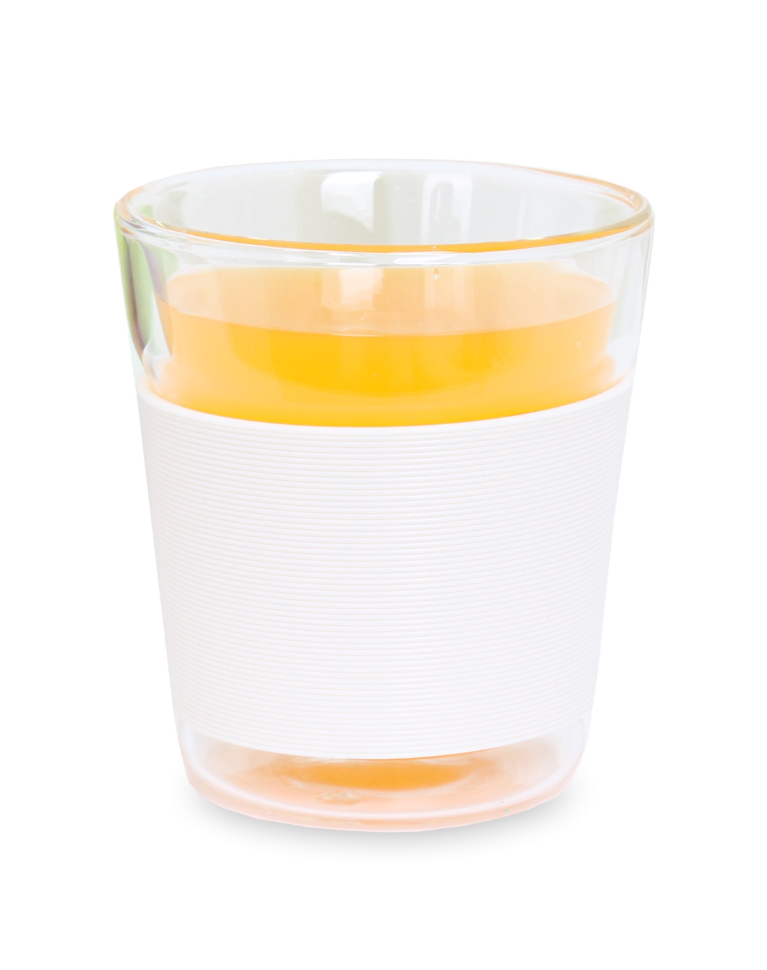 双层硅胶玻璃杯-白色