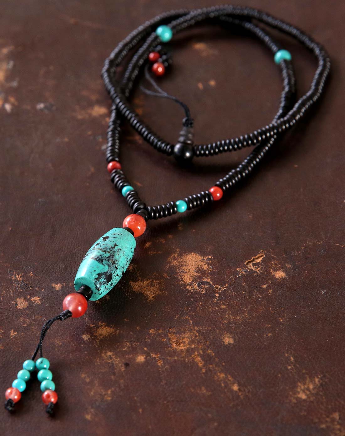 藏式天然绿松石挂件