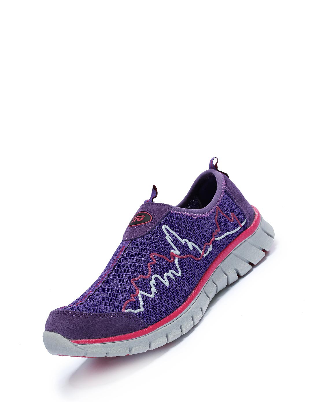 女款紫色360度透气超轻营地鞋