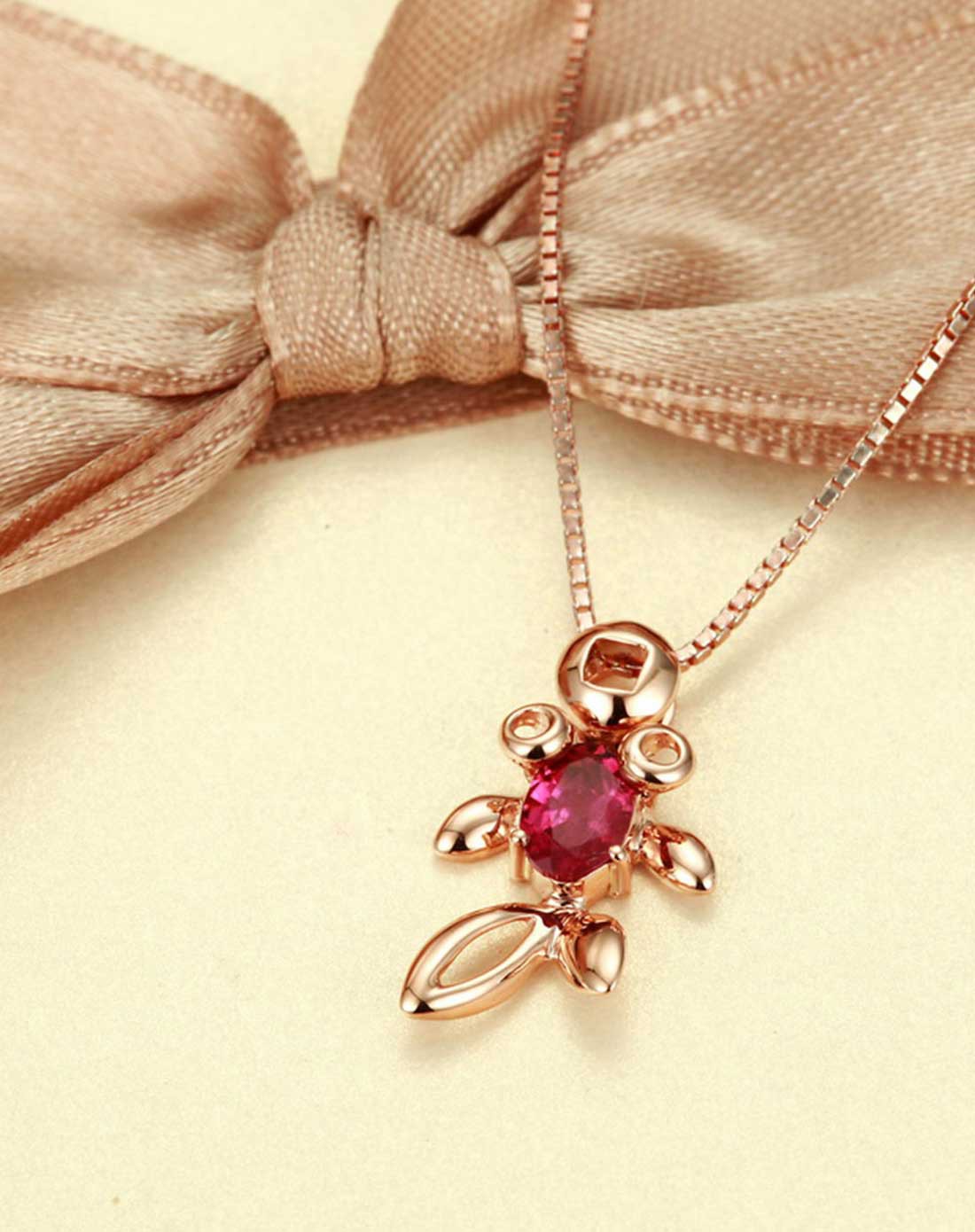 18k黄金碧玺吊坠 金鱼儿