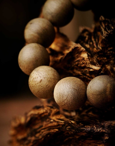 加里曼丹天然野生千年整根老料车珠沉香手串16mm