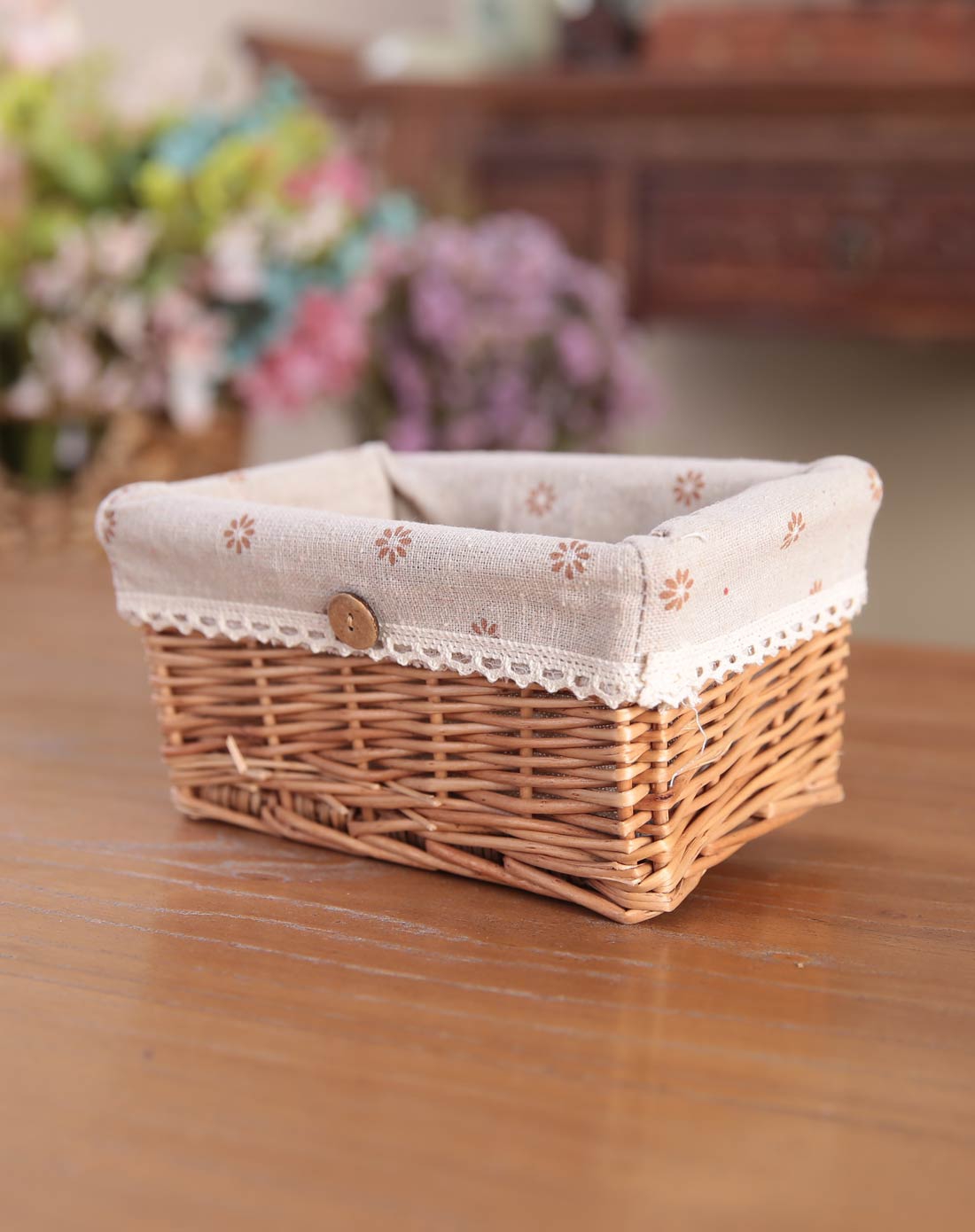 田园风手编柳藤收纳框-纽扣小咖花